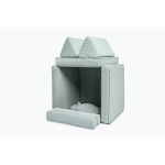 Peppermintfarbenes Cord-Playsofa – modernes Kindersofa zum Spielen und Entspannen